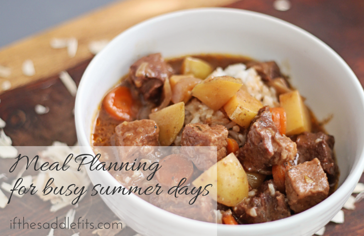 Meal Planning for busy summer days with ifthesaddlefits.com