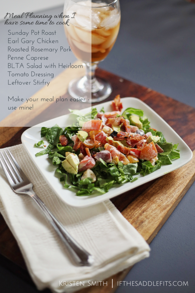 Meal Planning for more time at my table with ifthesaddlefits.com