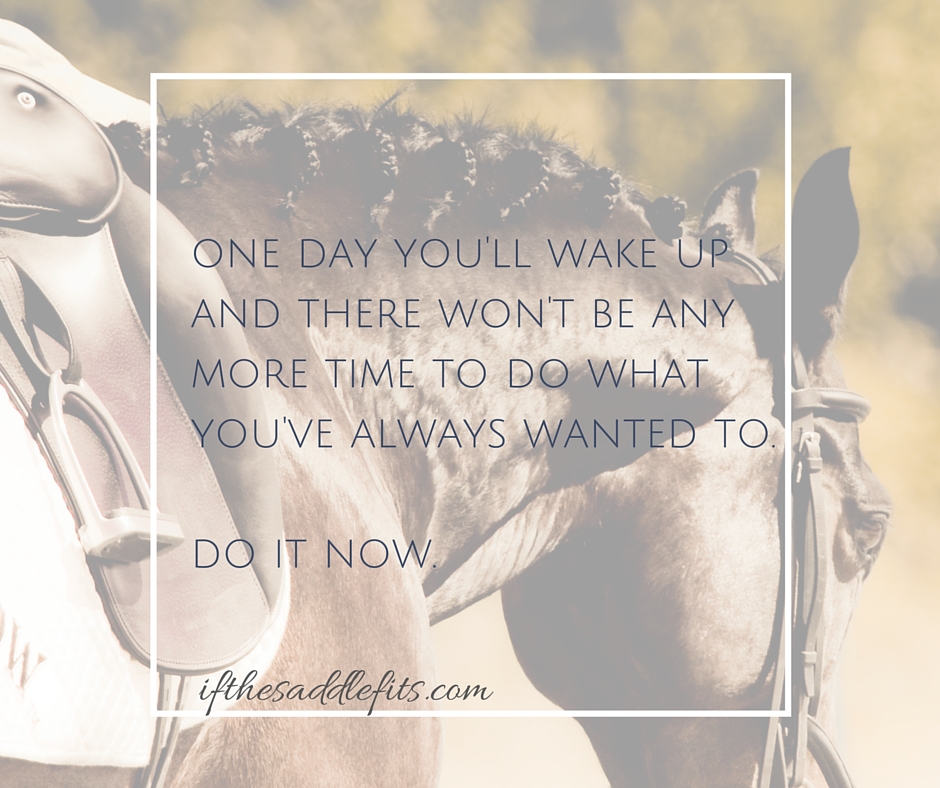 Make today your One Day with ifthesaddlefits.com